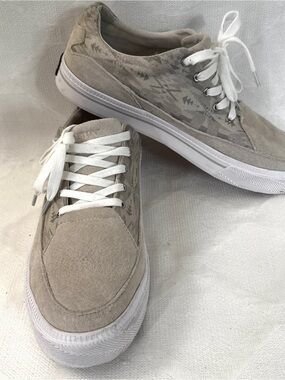 Pendleton Beige Suede Patterned Lace Up Sneakers Size 11